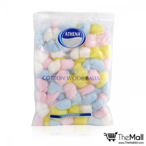 Athena 100 Cotton Wool Ball Colored