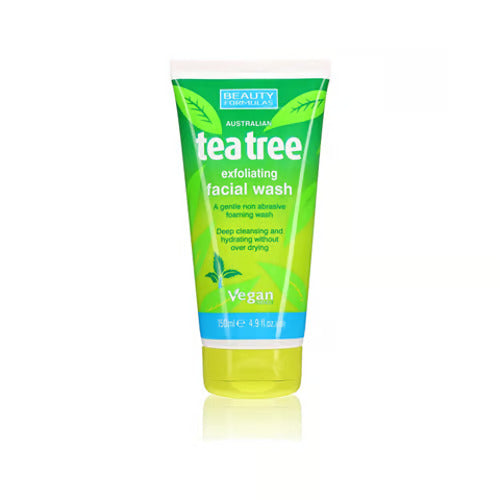 Beauty Formulas Tea Tree Exfoliating Facial Wash 150ml